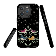 iPhone MagSafe Tough Case - Garden Birds Black By Maja Lindberg