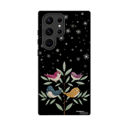 Samsung Tough Case - Garden Birds Black By Maja Lindberg