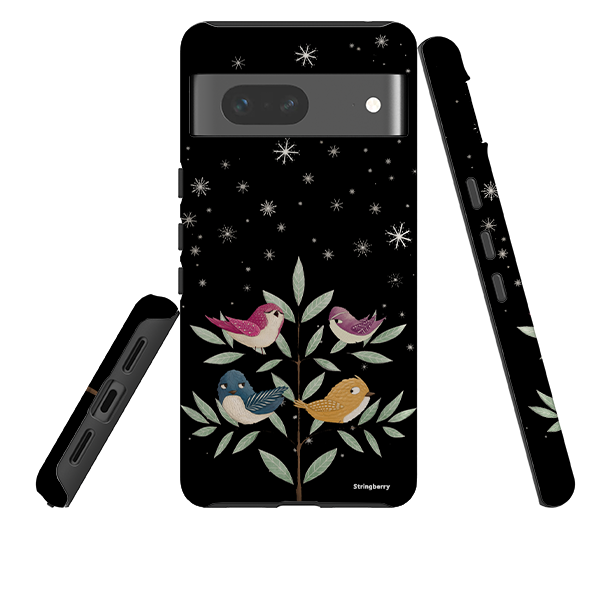 Google Tough Case -  Garden Birds Black By Maja Lindberg