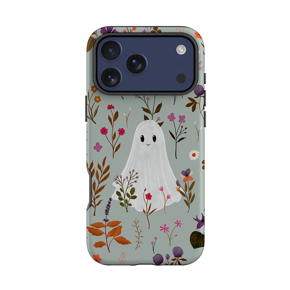 iPhone Tough Case - Ghost in the Garden - Dusty Gourd By Katherine Quinn