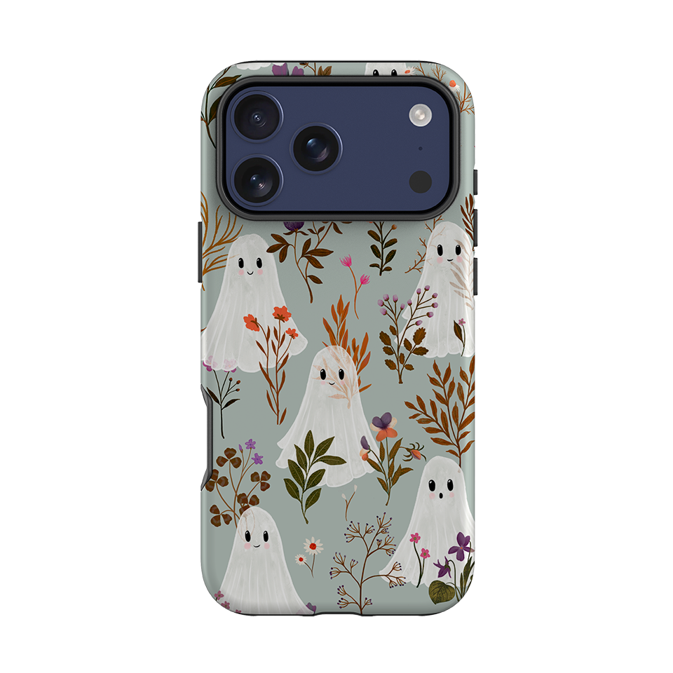 iPhone Tough Case - Ghost in the Garden - Dusty Gourd Multi By Katherine Quinn