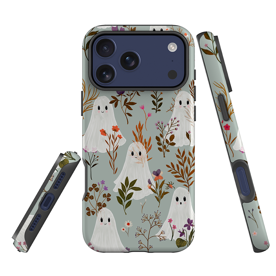 iPhone Tough Case - Ghost in the Garden - Dusty Gourd Multi By Katherine Quinn