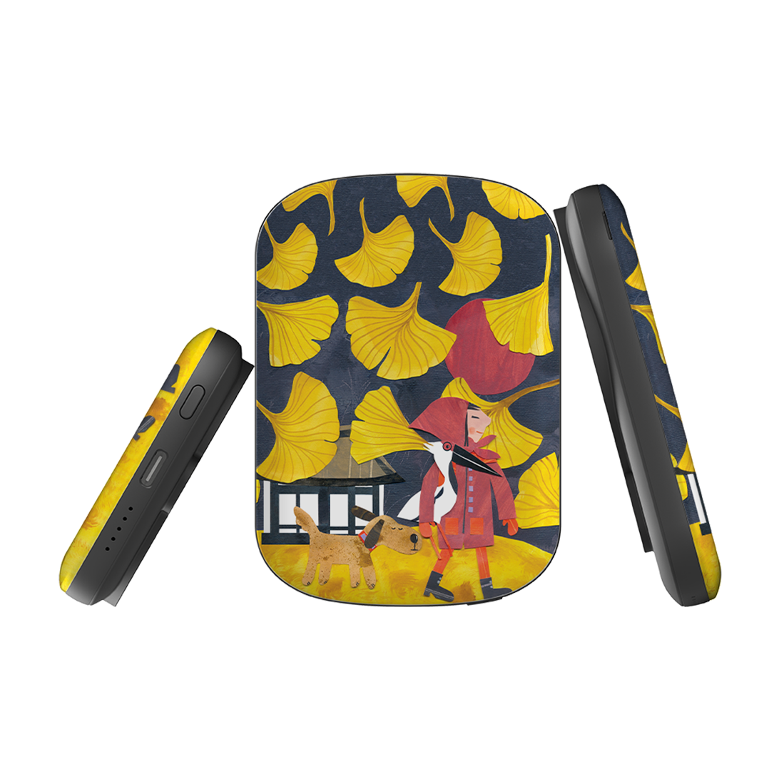 MagSafe Power Bank - Ginko Leaves By Tracey English