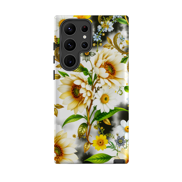 Samsung Tough  Case - Gold Flowers