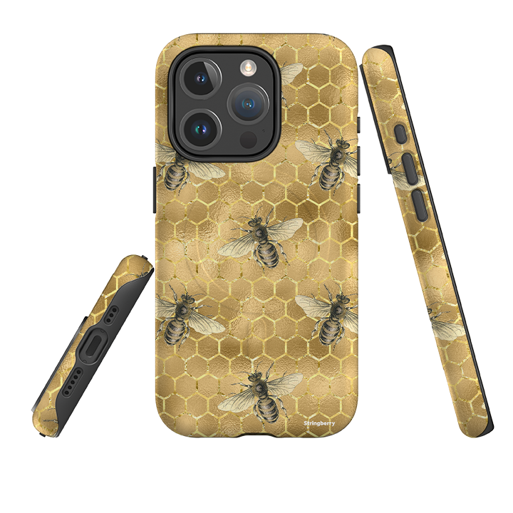 iPhone MagSafe Tough Case - Golden Bees