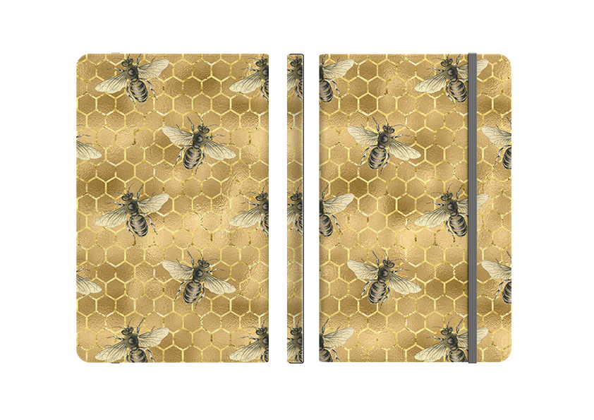 Golden Bees Folio Notebook