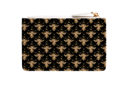 Golden Bees Black Coin Purse
