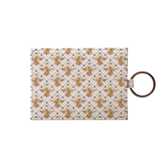 Golden Bees White Card Holder