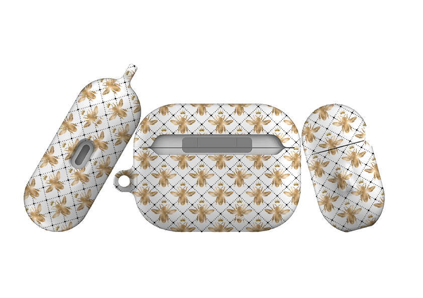 Golden White Bees Airpod Pro Case ( Gen 1 & 2 )