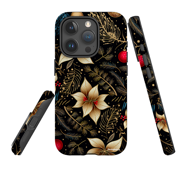 iPhone Tough Case - Golden Winter Floral