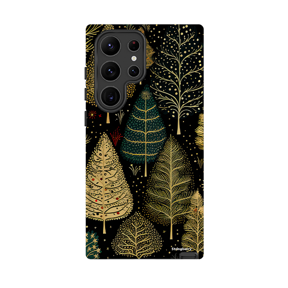 Samsung Tough Case -Golden Xmas Trees
