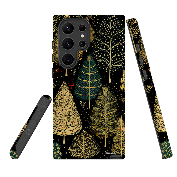 Samsung Tough Case -Golden Xmas Trees