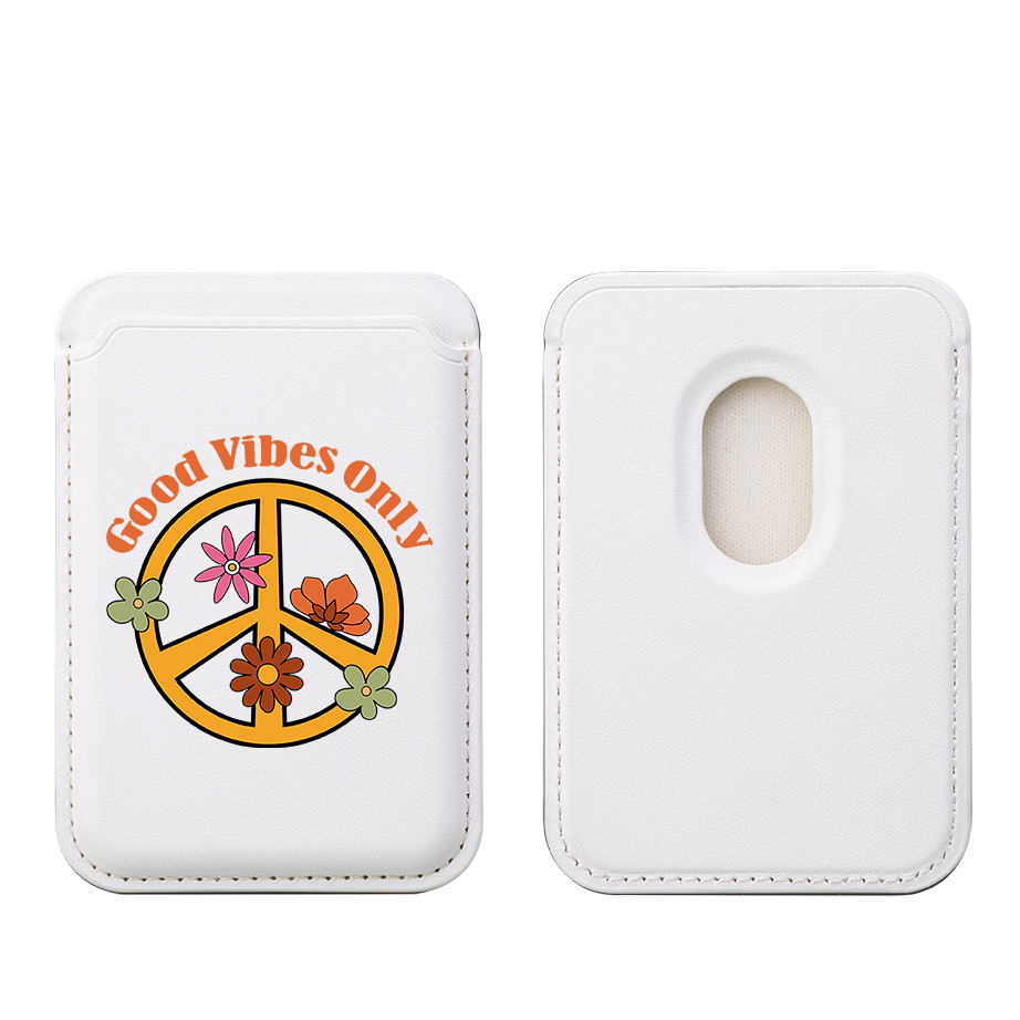 Good Vibes Only MagSafe Wallet- White