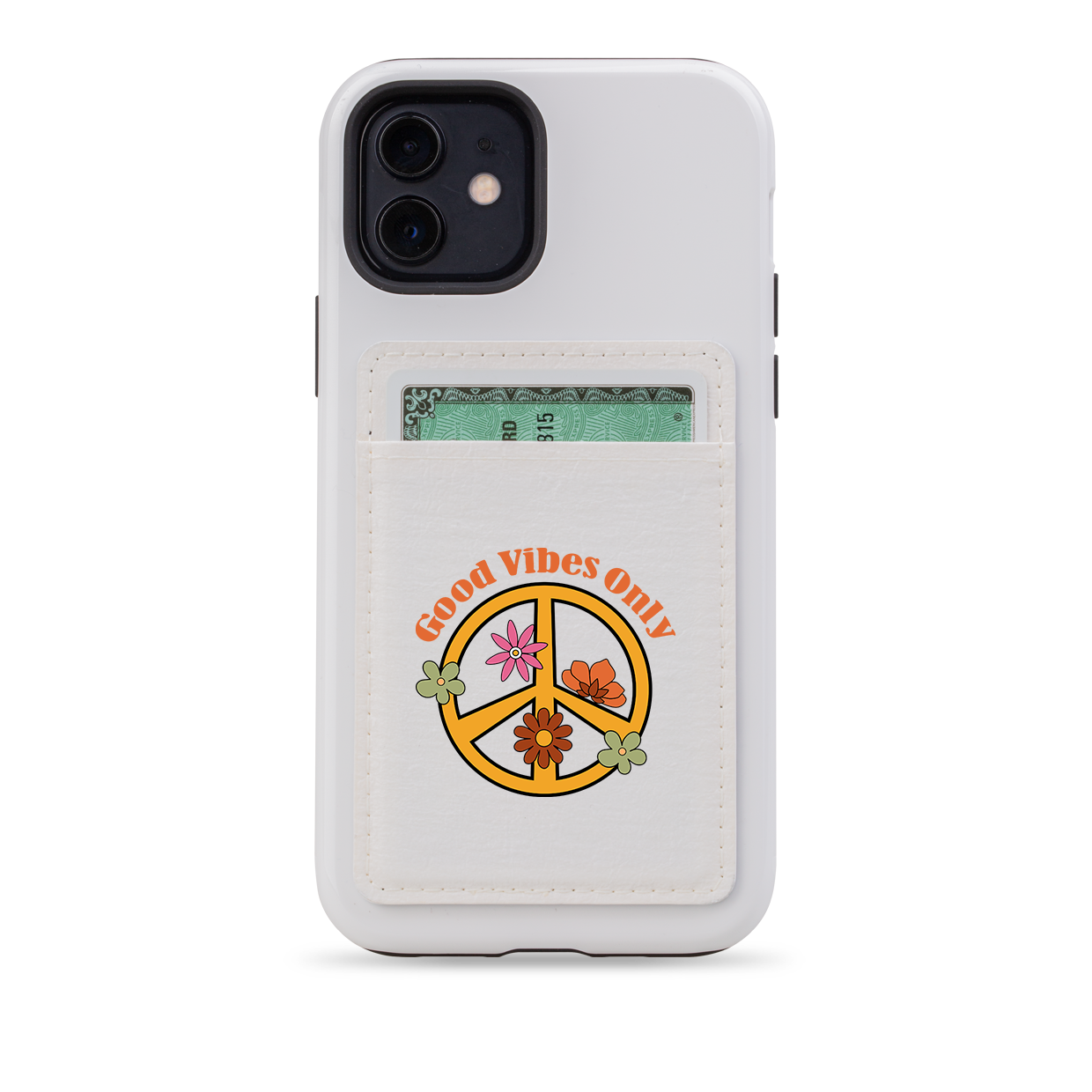 Good Vibes Only MagSafe Wallet- White