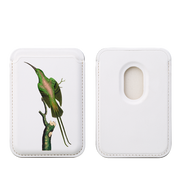 Green Bird MagSafe Wallet- White