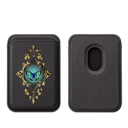 Green Butterfly MagSafe Wallet- Black