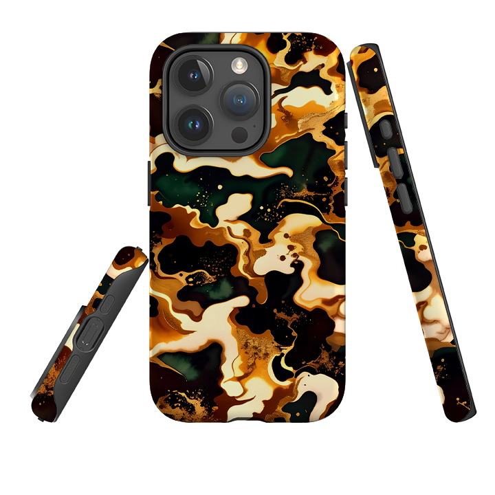 iPhone Tough Case - Green Fire Marble