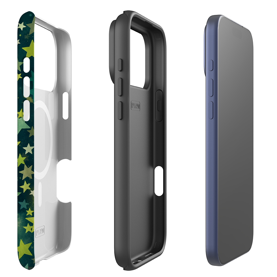 iPhone MagSafe Tough Case - Green Galaxy Star