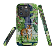 iPhone MagSafe Tough Case - Green House Tiger By Bex Parkin