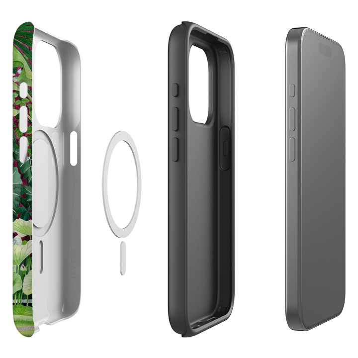 iPhone MagSafe Tough Case - Green House Tiger By Bex Parkin