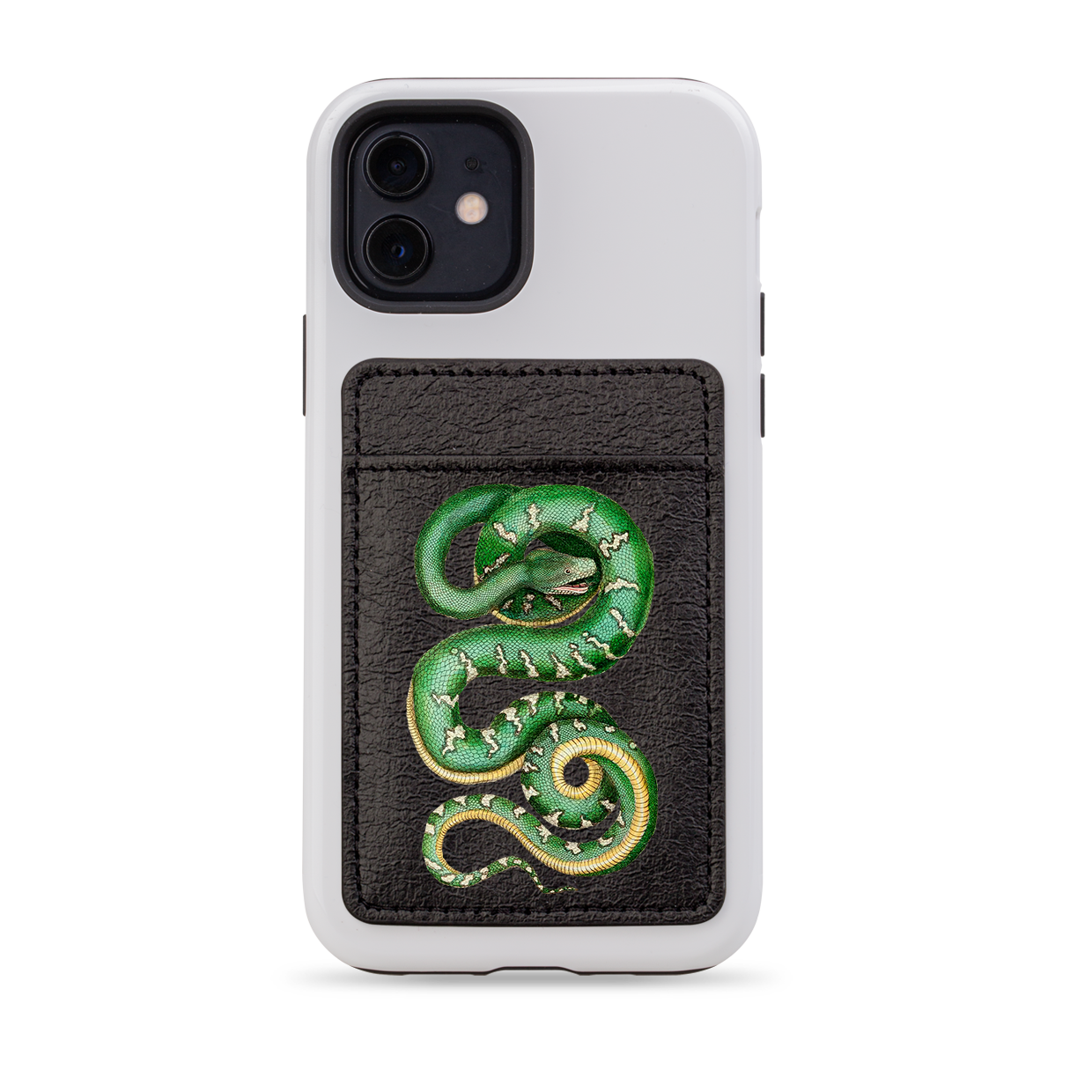 Green Snake MagSafe Wallet- Black