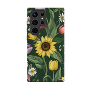 Samsung Tough  Case - Green Sunflowers