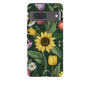 Google Tough Case - Green Sunflowers