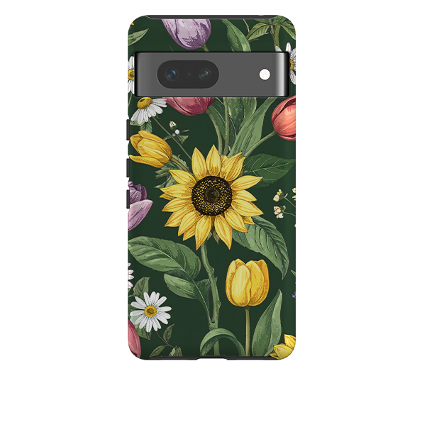 Google Tough Case - Green Sunflowers