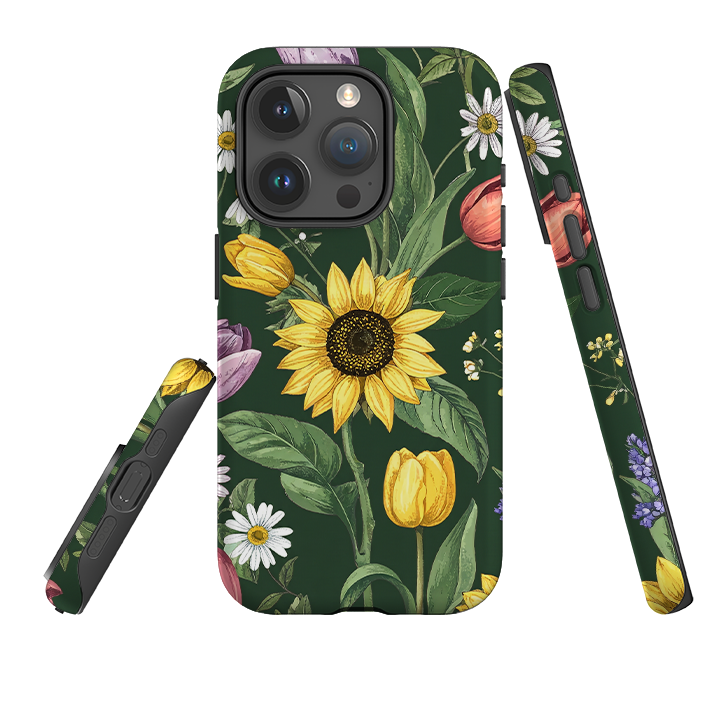 iPhone Case - Green Sunflowers