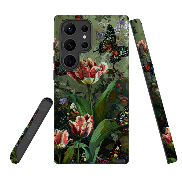 Samsung Tough Case - Green Vyne Butterflies