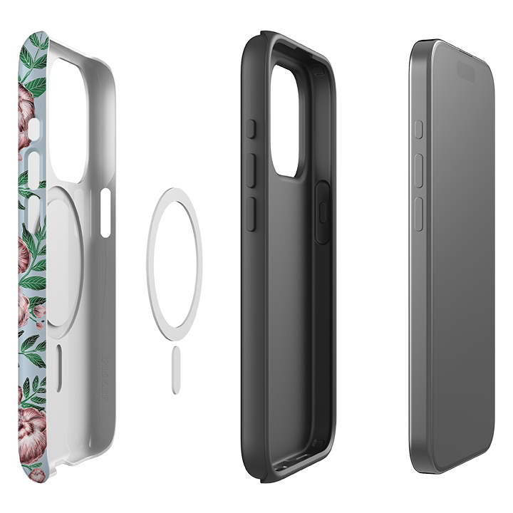 iPhone MagSafe Tough Case - Hare and Peonies By Catherine Rowe