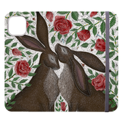 Hares And Red Roses By Catherine Rowe Wallet case