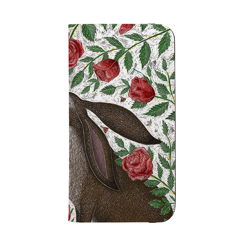 Hares And Red Roses By Catherine Rowe Wallet case