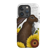 iPhone Tough Case - Hare With Sunflowers By Catherine Rowe