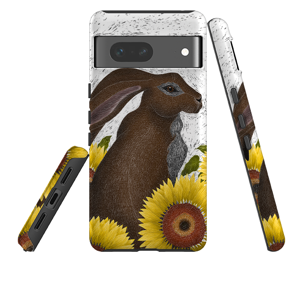 Google Tough Case -  Hare With Sunflowers By Catherine Rowe