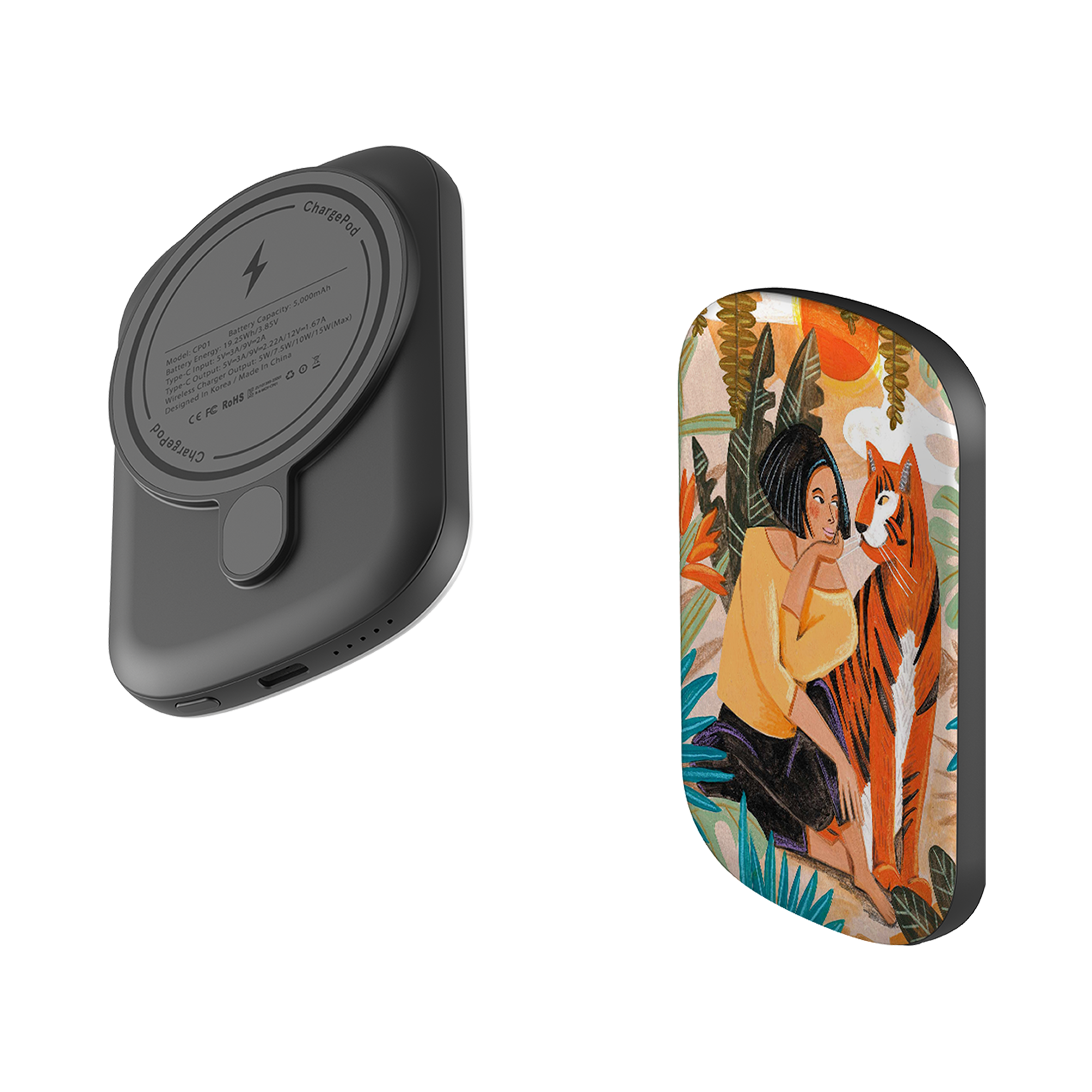 MagSafe Power Bank - Hello Tiger By Caroline Bonne Muller