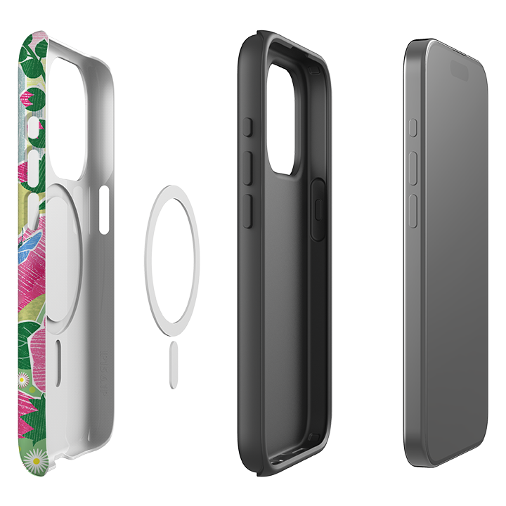 iPhone MagSafe Tough Case - Hollyhocks By Liane Payne