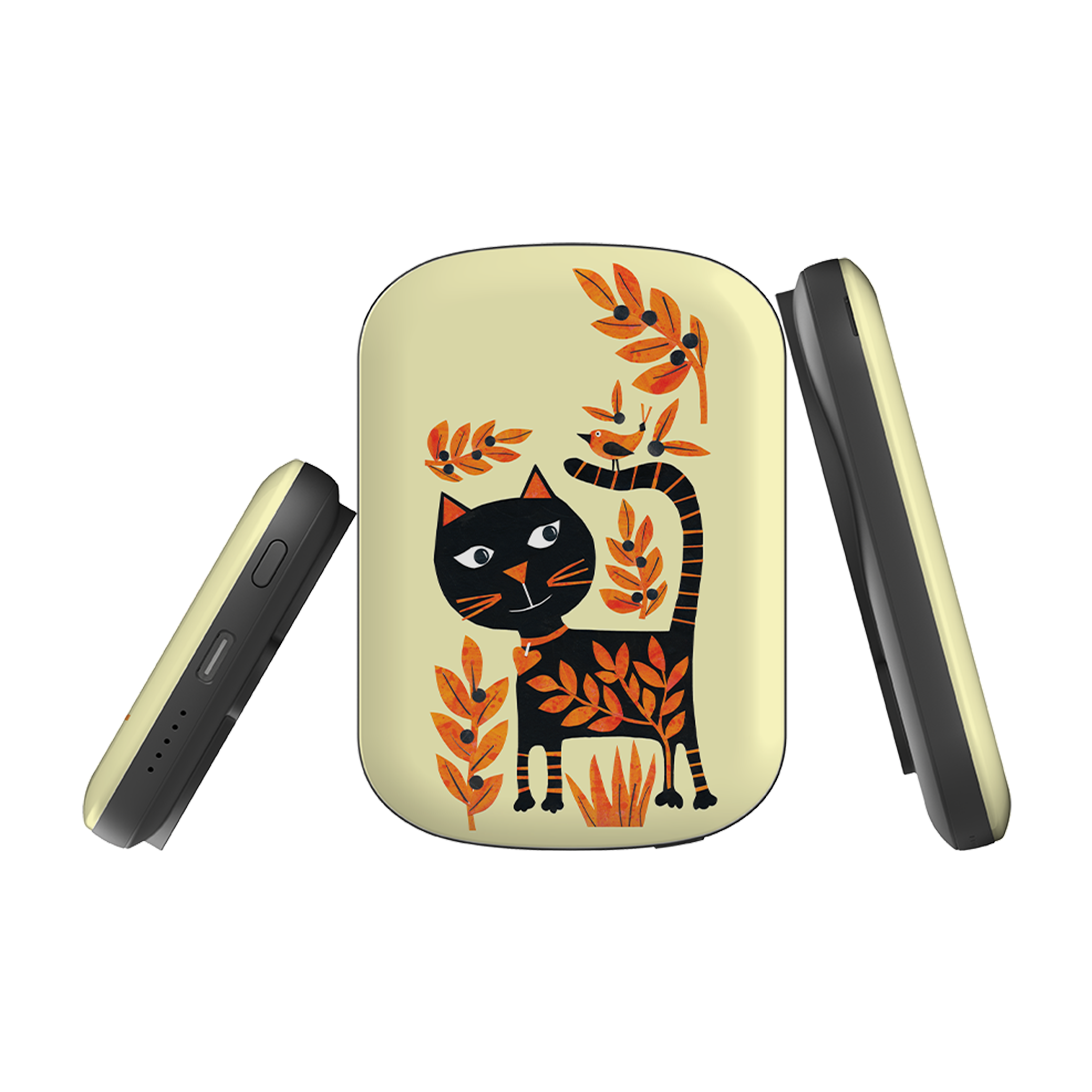 MagSafe Power Bank - Halloween Folk Cat By Tracey English
