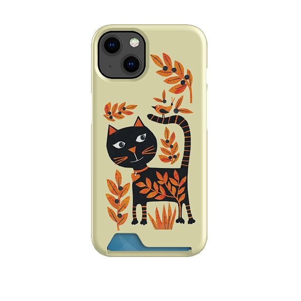 Halloween Folk Cat Case and Card Case By Tracey English