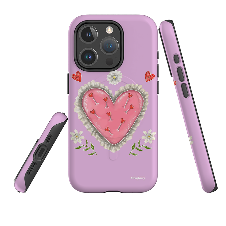 iPhone MagSafe Tough Case -  Heart Pin Cushion By Catherine Rowe