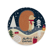 Hedgehog For Xmas Vegan Leather Mouse Mat