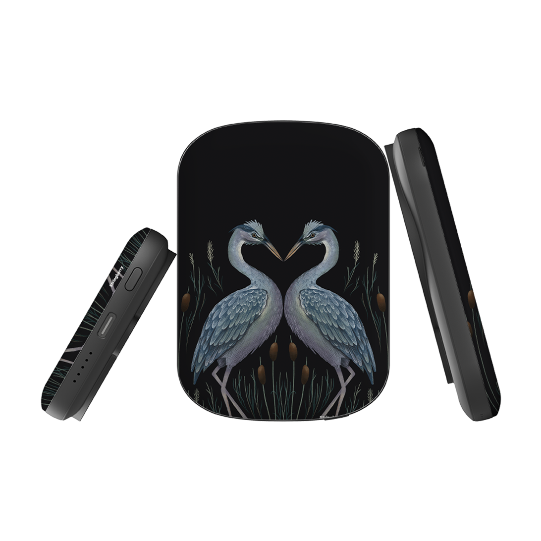 MagSafe Power Bank - Heron Pair By Anna Stead
