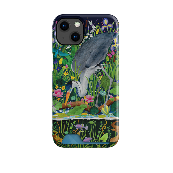 Heron Fishing By Bex Parkin Case and Card Case