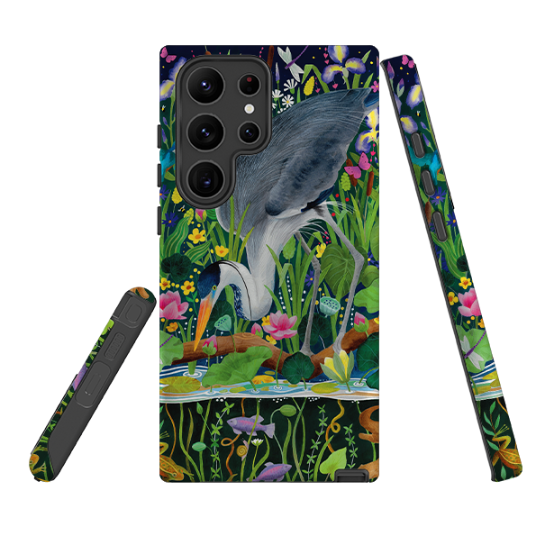 Samsung Tough Case - Heron Fishing By Bex Parkin