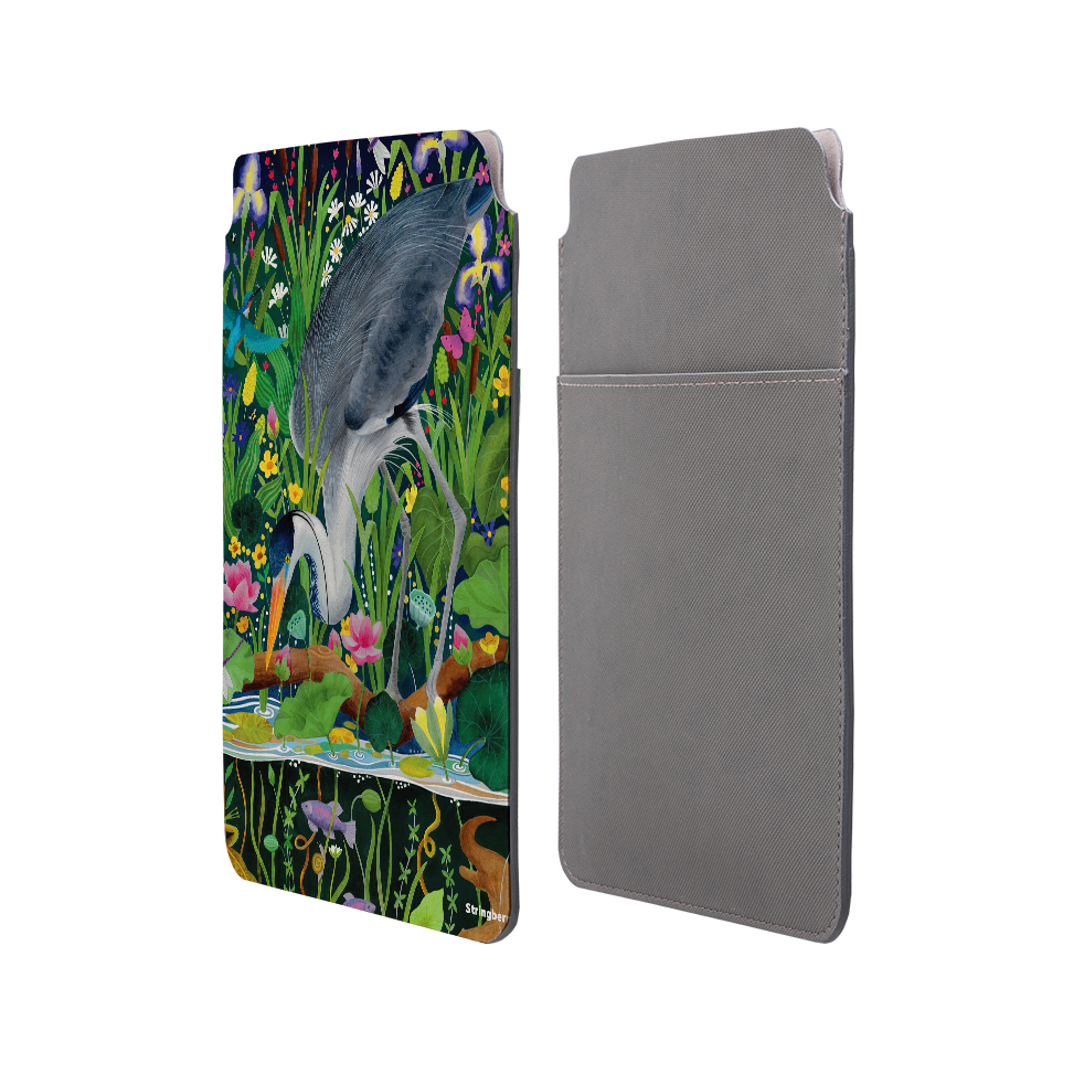 Heron Fishing By Bex Parkin Laptop, Kindle & iPad Sleeve