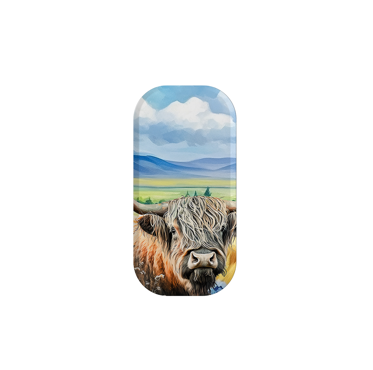 Highland Cow V Phone Stand