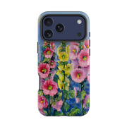 iPhone Tough Case - Hollyhock Garden