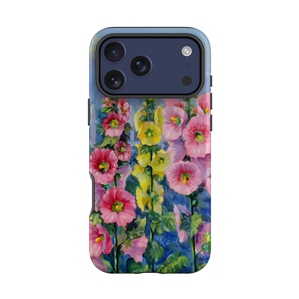 iPhone Tough Case - Hollyhock Garden