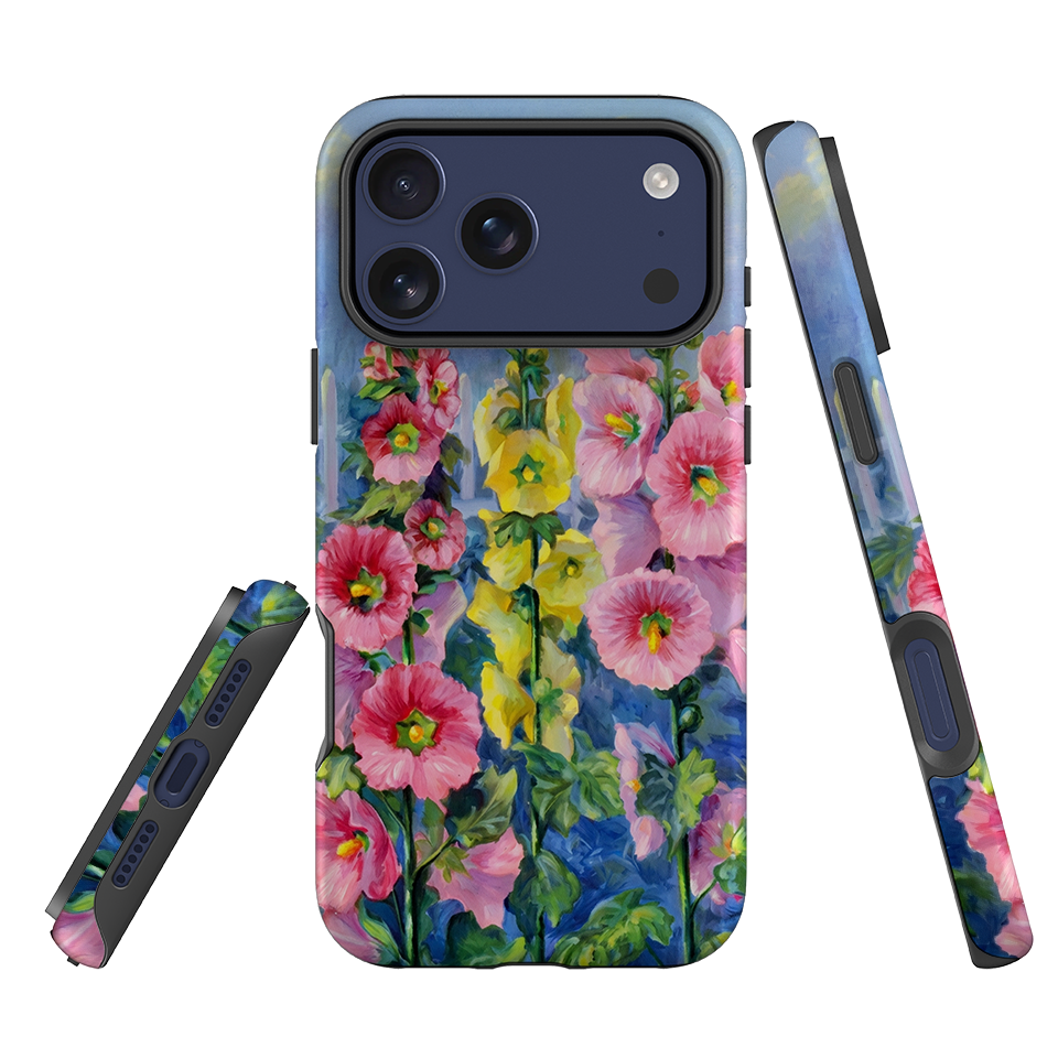 iPhone Tough Case - Hollyhock Garden