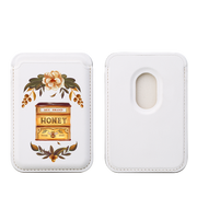 Honey Floral MagSafe Wallet- White